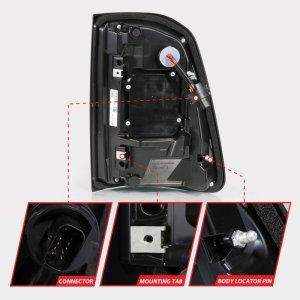 RAM 1500 Taillights - ANZO - Full LED SeqSig - Black - `19-`24