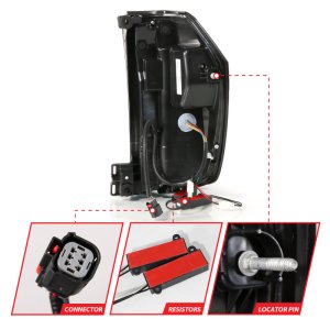 Chevrolet Tahoe LED Taillights - ANZO - SeqSig - Black - `21-`24