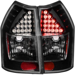 Dodge Magnum LED Taillights - ANZO - Clear Lens, Black Housing - Black - `05-`08