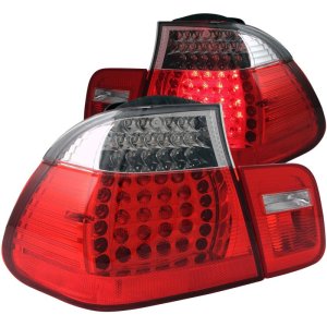BMW 3 Series LED Taillights - ANZO - Red/Clear - `02-`05