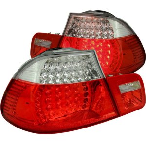 BMW 3 Series LED Taillights - Rear - ANZO - LED - Red/Clear - `00-`03