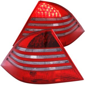 Mercedes-Benz S-Class Taillights - Rear - ANZO - LED - Red/Smoke - `00-`05