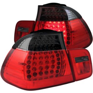 BMW 3 Series LED Taillights - Rear - ANZO - Red/Smoke - `02-`05