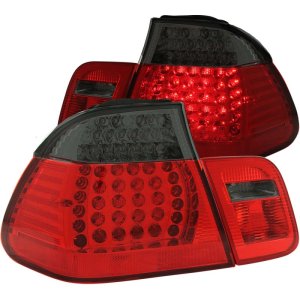 BMW 3 Series LED Taillights - Rear - ANZO - Red/Smoke - `99-`01