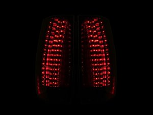 Cadillac Escalade LED Taillights - Rear - ANZO - Clear Lens, Chrome Housing - Chrome - `07-`11