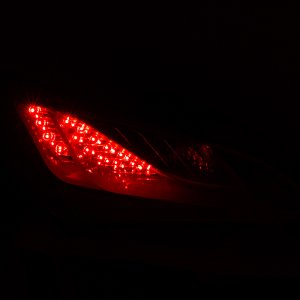 Hyundai Genesis LED Taillights - Rear - ANZO - ANZO - Red/Clear - `10-`13