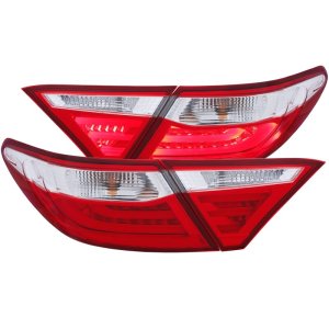 Toyota Camry LED Taillights - ANZO - Red/Clear - `15-`16 Toyota Camry LED Taillights - ANZO - Red/Clear - `15-`16