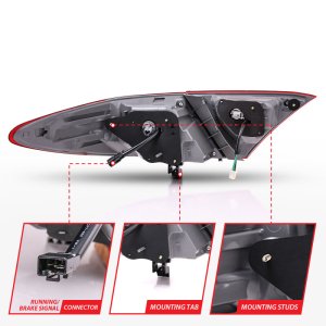 Toyota Camry LED Taillights - Rear - ANZO - Red/Smoke - `15-`16 Toyota Camry LED Taillights - Rear - ANZO - Red/Smoke - `15-`16