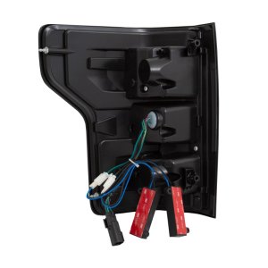 Ford F-150 LED Taillights - Rear - ANZO - Clear Lens; Black Housing - Red/White - `18-`19