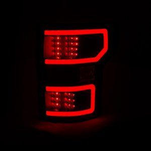 Ford F-150 LED Taillights - Rear - ANZO - Clear Lens; Black Housing - Red/White - `18-`19