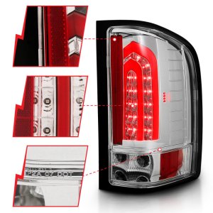 Chevrolet Silverado 1500 Tail Lights - Rear - ANZO - LED - Chrome - `07-`13