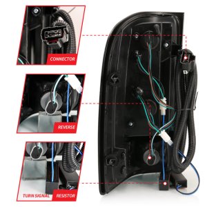 Chevrolet Silverado 1500 Tail Lights - Rear - ANZO - LED - Chrome - `07-`13