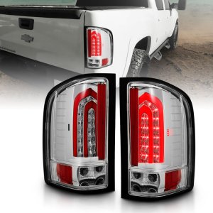 Chevrolet Silverado 1500 Tail Lights - Rear - ANZO - LED - Chrome - `07-`13