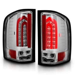 Chevrolet Silverado 1500 Tail Lights - Rear - ANZO - LED - Chrome - `07-`13