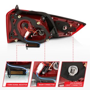 Chevrolet Impala LED Taillights - ANZO - Red/Clear - `14-`18