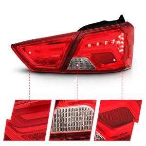 Chevrolet Impala LED Taillights - ANZO - Red/Clear - `14-`18