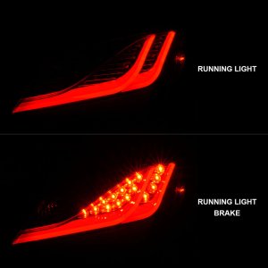 Hyundai Genesis LED Taillights - ANZO - Black Housing Dark Smoke Lens - Smoke - `10-`13