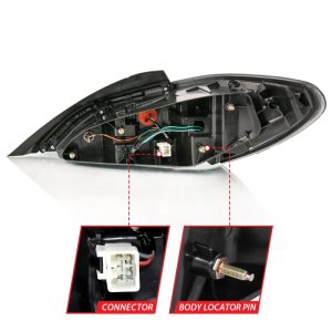 Hyundai Genesis LED Taillights - ANZO - Black Housing Dark Smoke Lens - Smoke - `10-`13