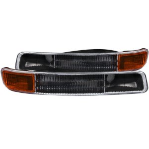 GMC Sierra Parking Lights - ANZO - Euro - Black Housing with Amber Reflector - `99-`06