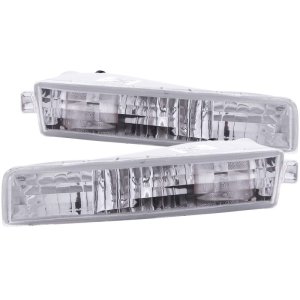 Honda Prelude Parking Lights - ANZO - Euro, Clear Lens - Chrome - `97-`01