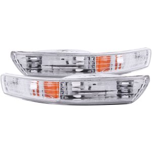 Acura Integra Parking Lights - ANZO - Euro, Clear Lens, Amber Reflector - Chrome - `98-`01