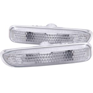 BMW 3 Series Side Marker Light Assembly - ANZO - Chrome - Clear - `99-`01