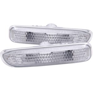 BMW 3 Series Side Marker Light Assembly - ANZO - Chrome - Clear - `99-`01
