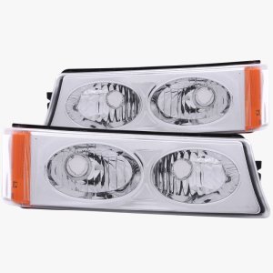 Chevrolet Silverado 1500 Parking Light Assembly - ANZO - Euro - Clear Lens, Chrome Housing - `03-`06