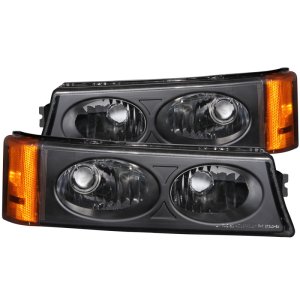 Chevrolet Silverado 1500 Parking Light Assembly - ANZO - Euro - Black - `03-`06