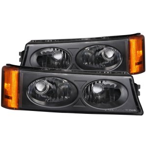 Chevrolet Silverado 1500 Parking Light Assembly - ANZO - Euro - Black - `03-`06