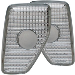 Hummer H3 Side Marker Light Assembly - ANZO - Euro, Clear Lens, Pair - Chrome - `06-`09 Hummer H3 Side Marker Light Assembly - ANZO - Euro, Clear Lens, Pair - Chrome - `06-`09