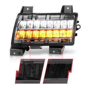 Jeep Wrangler Side Marker Light - ANZO - LED Chrome Housing w/ Sequential Signal - Smoke - `18-`21