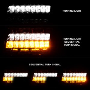 Jeep Wrangler Side Marker Light Assembly - ANZO - LED w/ Sequential Signal - Chrome Housing Clear Lens - `18-`21