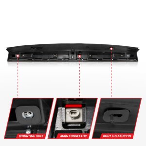 Chevrolet Suburban 1500 3rd Brake Light - ANZO - LED, Black Housing, w/ Spoiler - Smoke - `07-`14