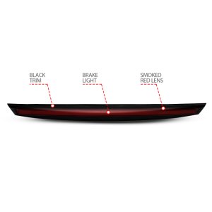 Chevrolet Suburban 1500 3rd Brake Light - ANZO - LED, Black Housing, w/ Spoiler - Smoke - `07-`14