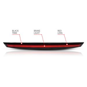 Chevrolet Suburban 1500 Brake Light - Rear - ANZO - LED w/ Spoiler - Black Housing Red Lens - `07-`14