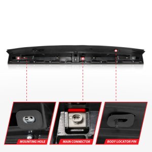 Chevrolet Suburban 1500 Brake Light - Rear - ANZO - LED w/ Spoiler - Black Housing Red Lens - `07-`14