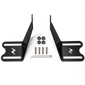 Jeep Wrangler LED Bar Mounting Bracket - Hood - ANZO - Black Powder Coated - `07-`15