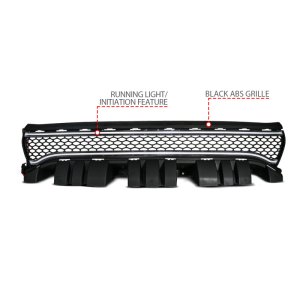 Dodge Charger LED Grille - Front - ANZO - Nexum Series w/ Initiation & Running Light/DRL Bar - Black - `15-`23