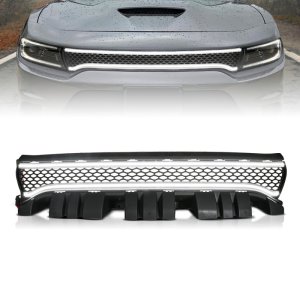 Dodge Charger LED Grille - Front - ANZO - Nexum Series w/ Initiation & Running Light/DRL Bar - Black - `15-`23