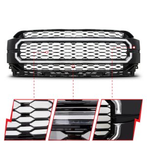 Ford F-150 LED Grille - Front - ANZO - Nexum Series - Black - `21-`23