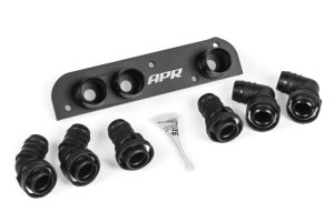 Audi TTS Quattro Catch Can - APR - EA113 PCV Block Off Plate & Fittings - Black - `09-`15