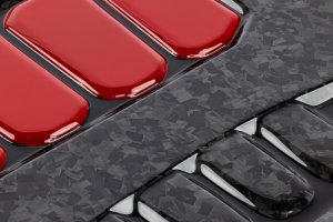 Volkswagen GTI Engine Cover - APR - Exotic Gloss Forged Carbon Fiber - Gloss Forged Carbon Fiber - `22-`24