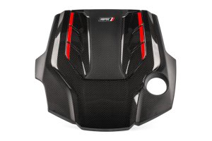 Audi S5 Engine Cover - APR - Carbon Fiber - Gorgeous gloss and matte carbon fiber twill with red accents - `18-`24