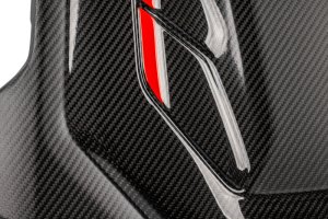 Audi S6 Engine Cover - APR - Carbon Fiber - Gorgeous gloss and matte carbon fiber twill with red accents - `19-`24