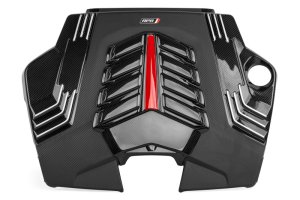 Bentley Bentayga Engine Cover - APR - Carbon Fiber Twill - Carbon Fiber Twill with red and white accents - `19-`24