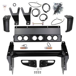 Toyota Tacoma Bull Bar - ARB - Winch Mount Bumper, Multi Fold Upswept And Tapered Wing Design - Black - `05-`11