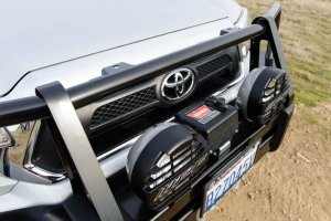 Toyota Tacoma Bull Bar - ARB - Winch Mount, Compatible with ARB Fog Lights - Black - `12-`15