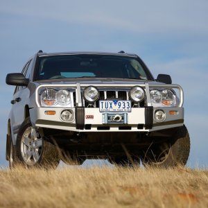Jeep Grand Cherokee WK Bull Bars - ARB - Combination Bumper with OE Fog Lights - Black Powder Coat - `05-`08