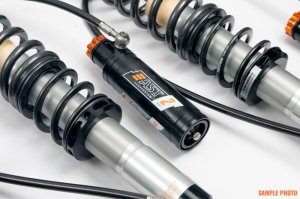 BMW X2 Coilover Suspension Kit - Front + Rear - AST - 5200 Series, 2-Way Adjustable (Rebound w/12 positions + Compression), Monotube, Inverted Strut, Height Adjustable, Remote Reservoirs, Camber-Adjustable Front Top Mounts (where applicable) - `17-`27